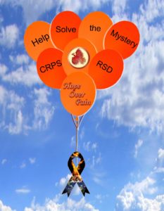 CRPS/RSD Orange Balloons with World A Blaze Ribbon