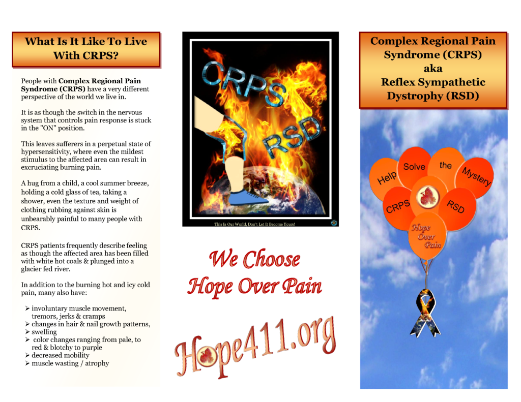 Hope411 What is CRPS Brochure - Balloons Blue Sky Front