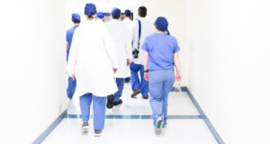 doctors walking away